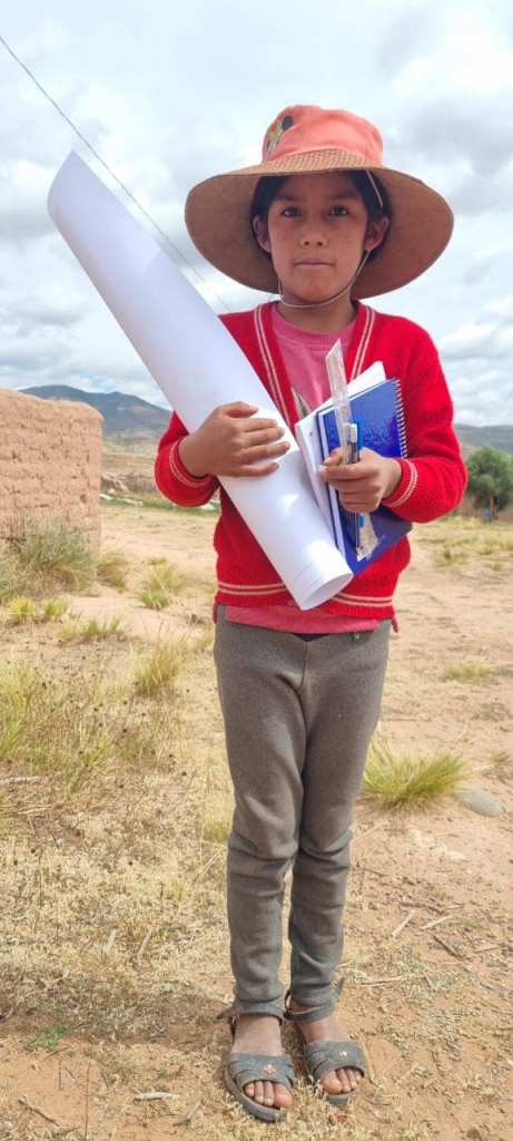 In Bolivien gibt es in den entlegenen Winkel der Berge immer eine kleine Schule auch wenn nur wenige Schüler dort schulpflichtig sind. Ich finde natürlich auch den Weg dorthin.